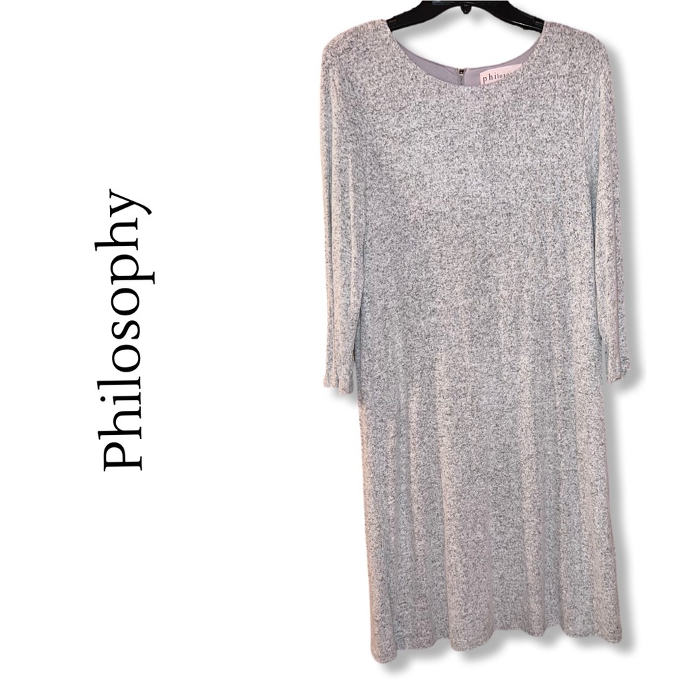 NWOT Philosophy Gray 3/4 Sleeve Sweater Dress
